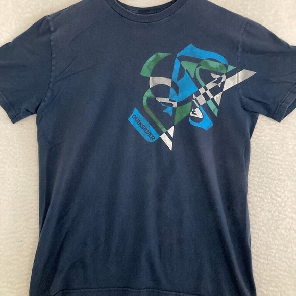 Vtg Quiksilver Shirt Mens Size M Short Sleeve Geometric Skater Surf 90s Y2K‎ - Picture 2 of 9